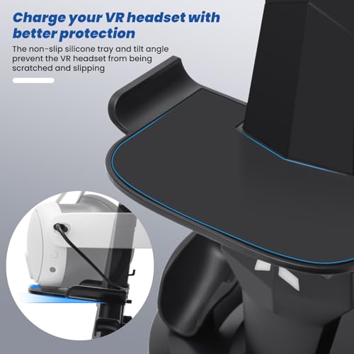 VR Charging Stand for Quest 3, Quest 3S, Quest 2 Headset Q7865