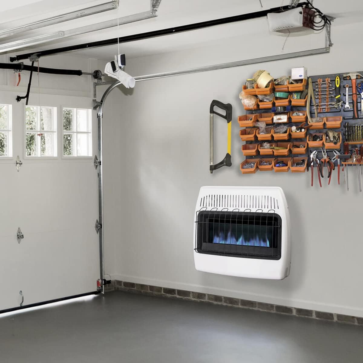 30,000 BTU Propane Natural Gas Wall Heater, White M3860