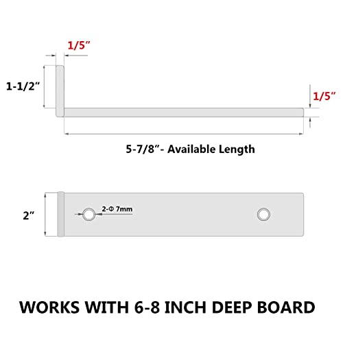 Black Powder Coated Steel Floating Shelf Brackets 4-Pack E972373
