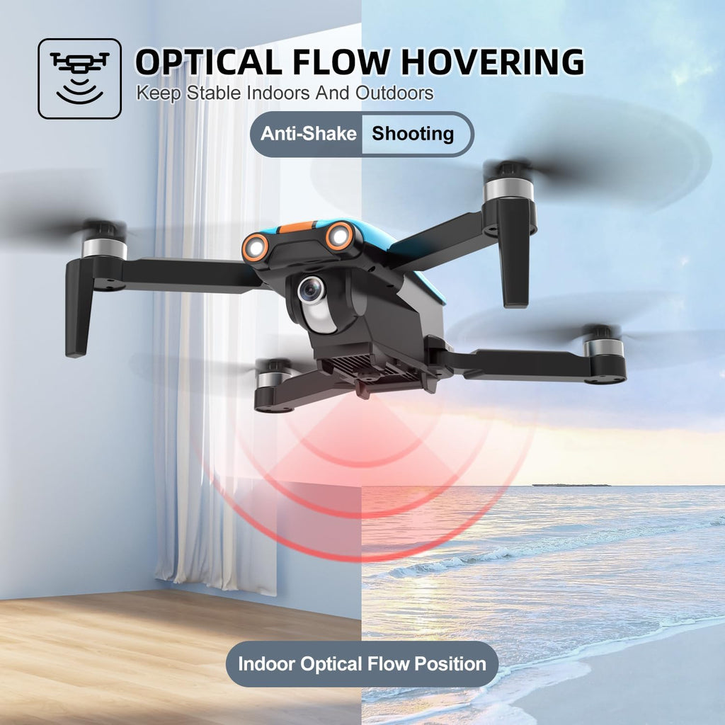 Drone with 4K Camera, Foldable, Less than 249g, 26 Mins Flight Time, Brushless Motor, Altitude Hold, 2 Batteries W801881