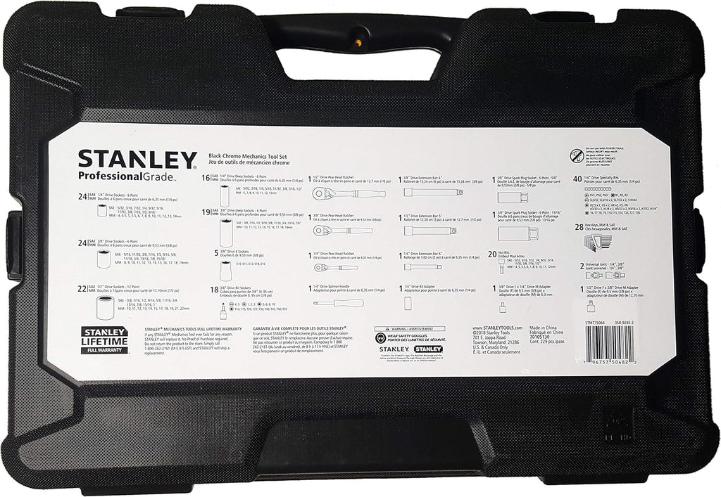 Black Chrome Mechanics Tool Set 229 pieces D329