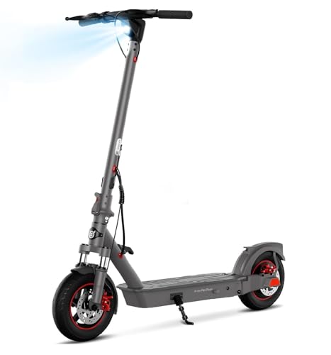 Electric Scooter with 10" Tires, 600W Peak Motor, 22 MPH Speed, 30 Miles Range, Dual Brakes, LCD Display X4914
