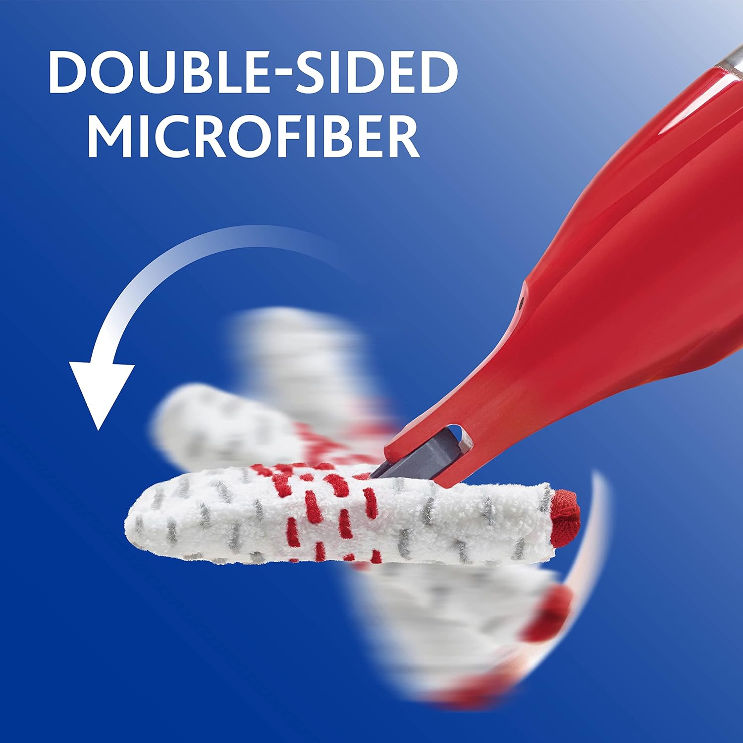 Red Microfiber Spray Mop with 4 Extra Refills Z798473