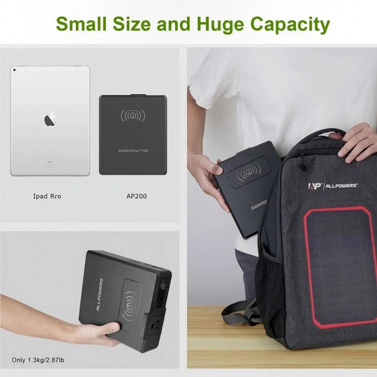 200W 154Wh Portable Power Station with 100W Foldable Solar Panel Y659982