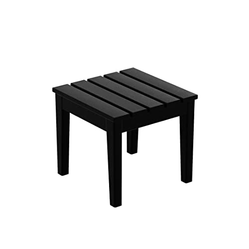Black 18" HDPE Outdoor Side Table K9205