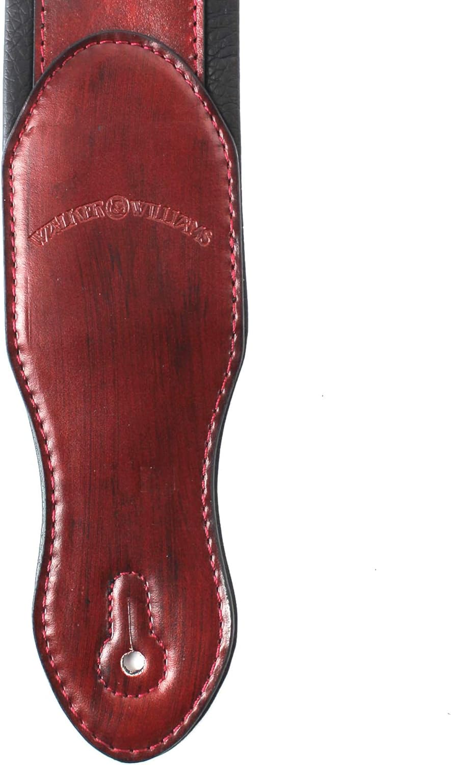 Mahogany Brown Full Grain Leather Guitar Strap T783116