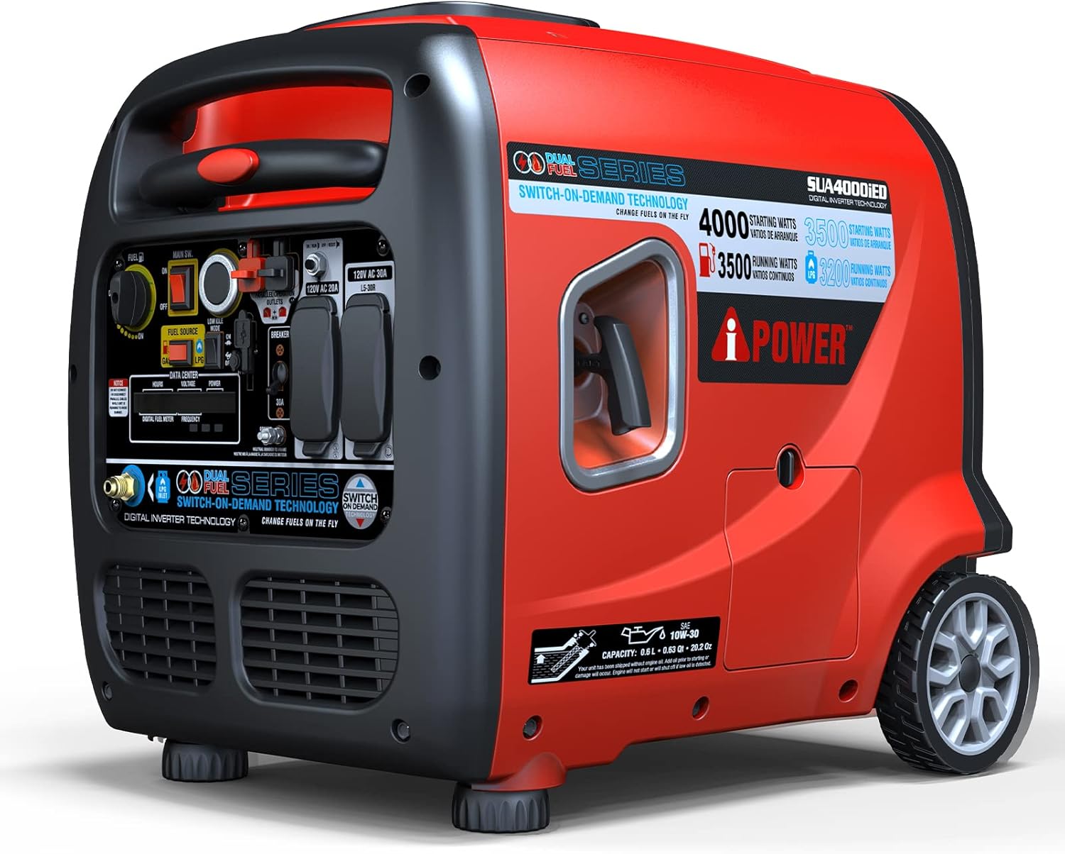 4000 Watt Portable Inverter Generator Gas & Propane Powered Z735174