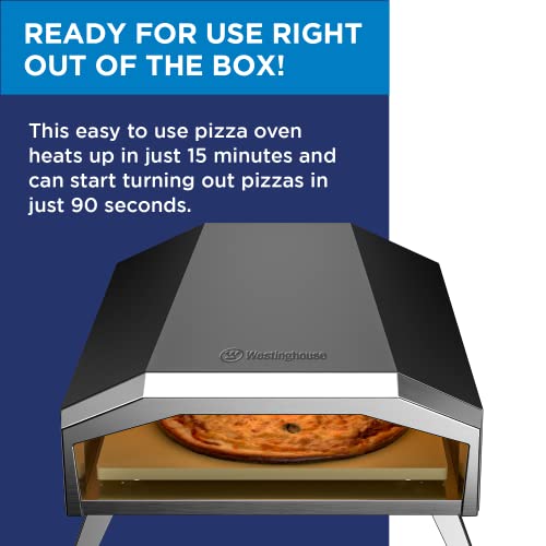 Electric Pizza Oven with 12 Inch Ceramic Stone, Stainless Steel N34419