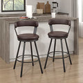 Black Swivel Counter Stool, Set of 2, 25.5" Seat Height F94262