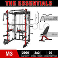2000lbs Squat Rack with Weight Bench Combo V90134