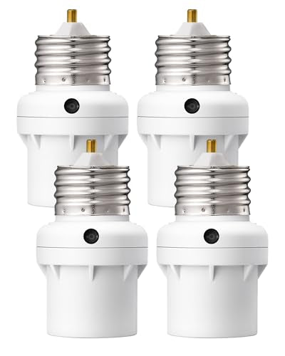 2 Pack E26/E27 Light Sensor Socket Adapter O347