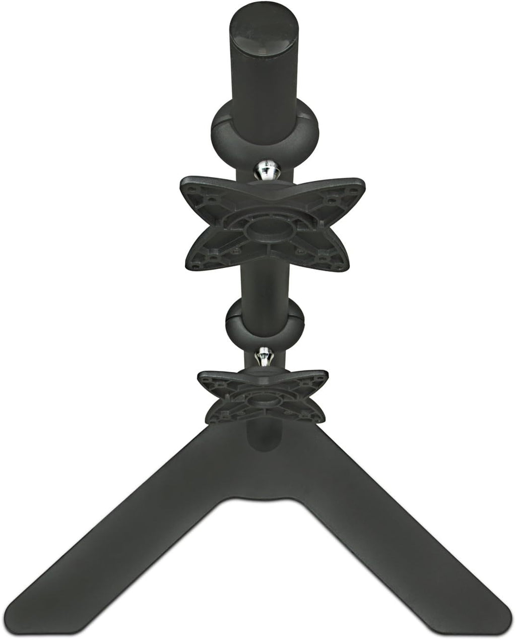 Dual Monitor Stand Vertical Stack Free Standing Desk Mount Adjustable Height Black B5598