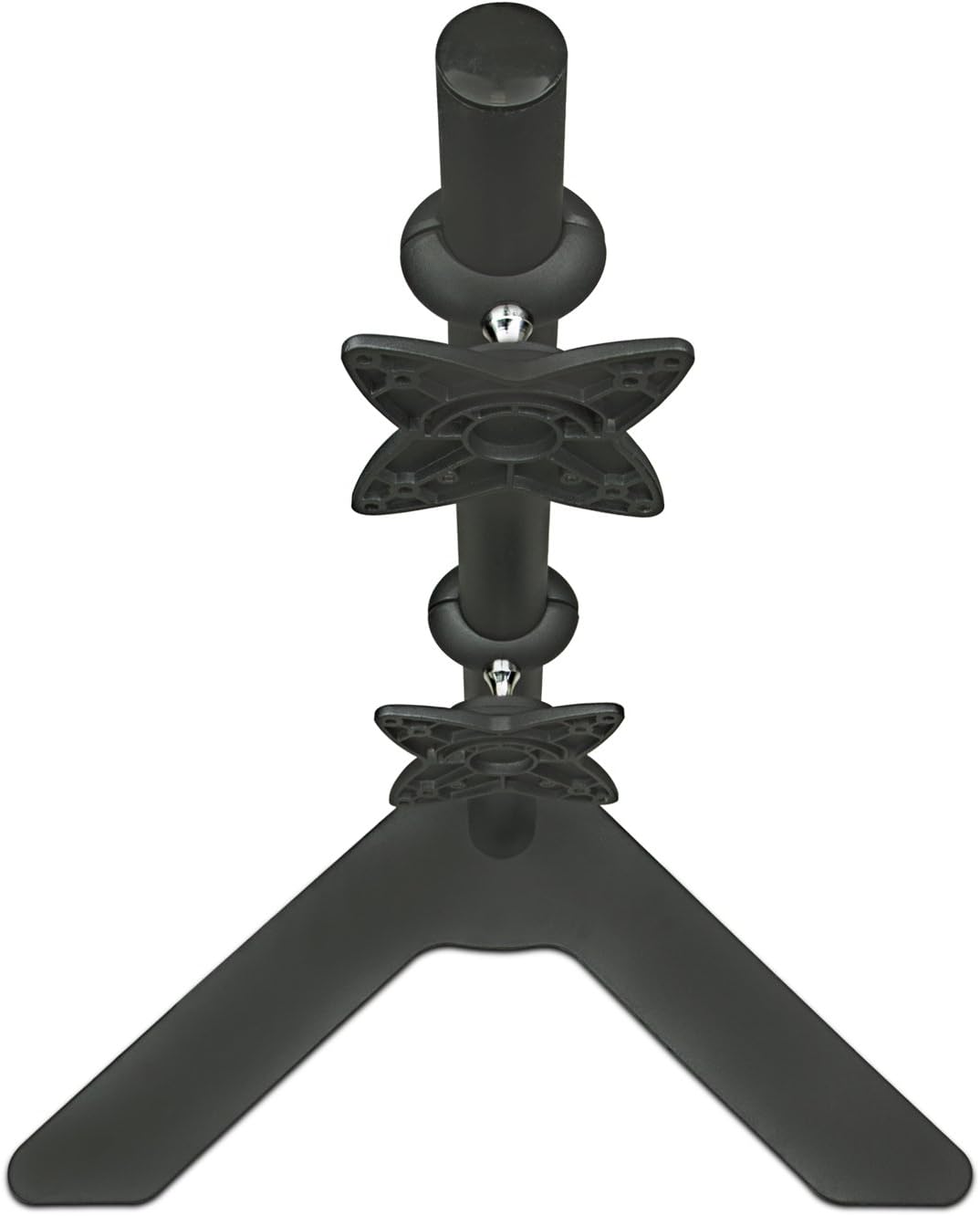 Dual Monitor Stand Vertical Stack Free Standing Desk Mount Adjustable Height Black B5598