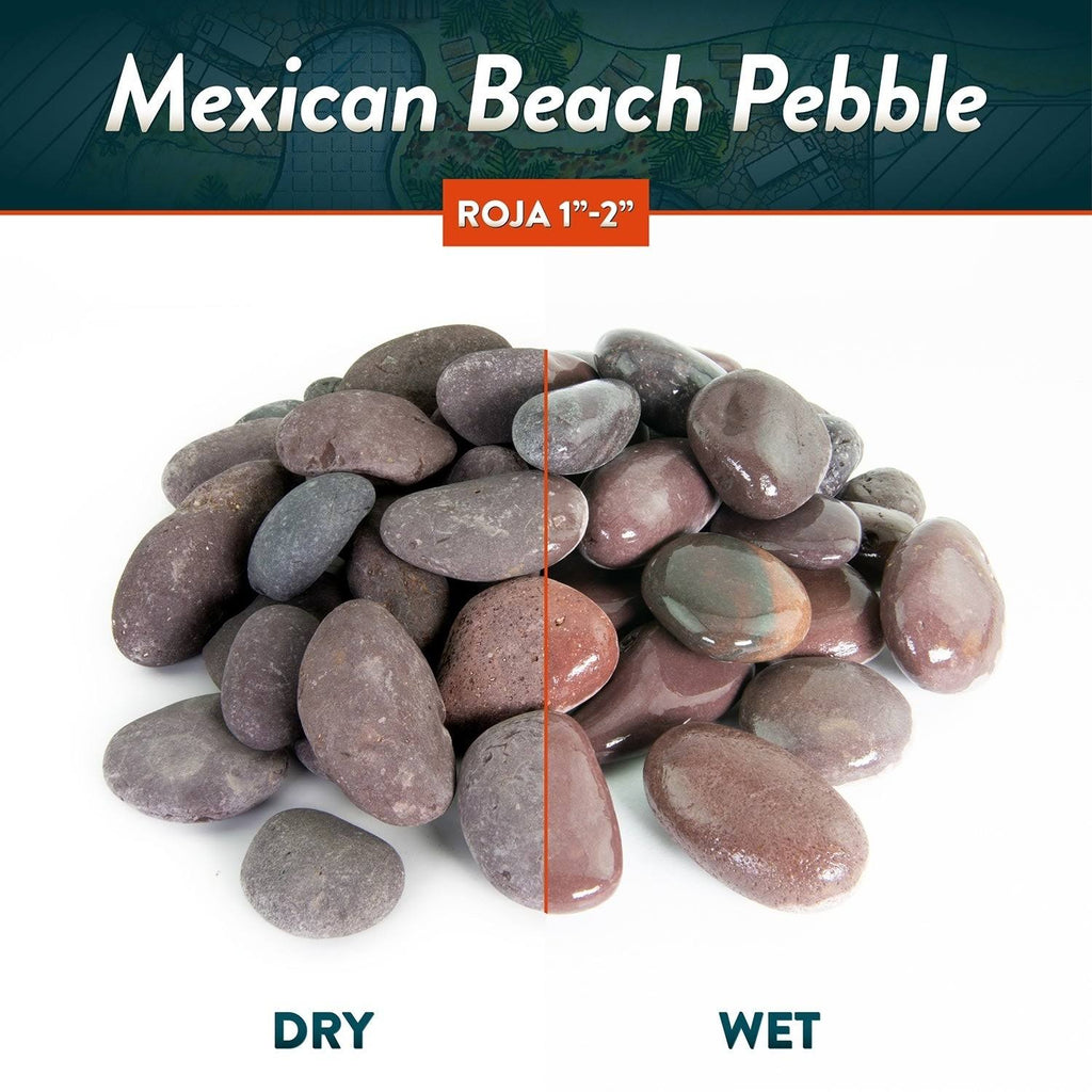 Mexican Beach Pebbles 40 lbs Smooth Round Stones V96399