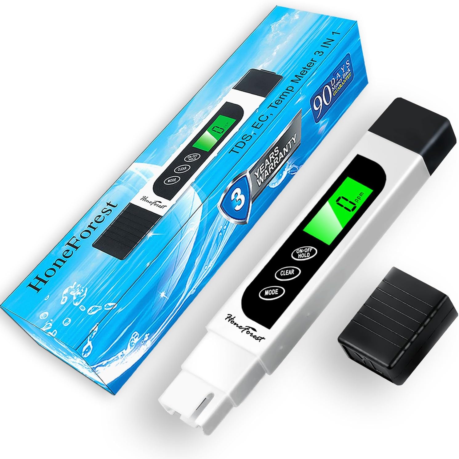 TDS Meter EC Meter Temperature Meter 3 in 1 0-9990ppm A615