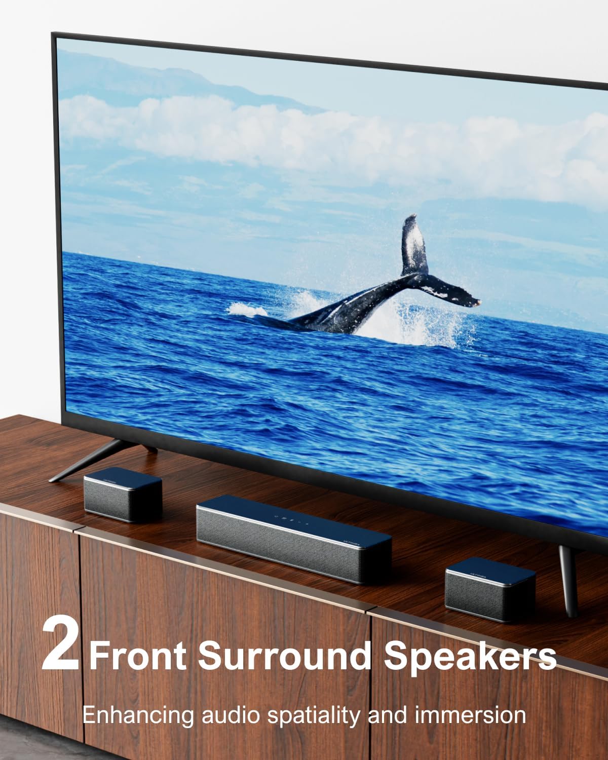 7.1 Virtual Surround Sound System with Subwoofer and Wired Surround Speakers, Peak Power 410W U434