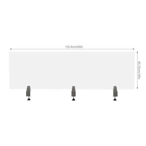Frosted Acrylic Clamp-on Privacy Panel (17x18x2in) L313