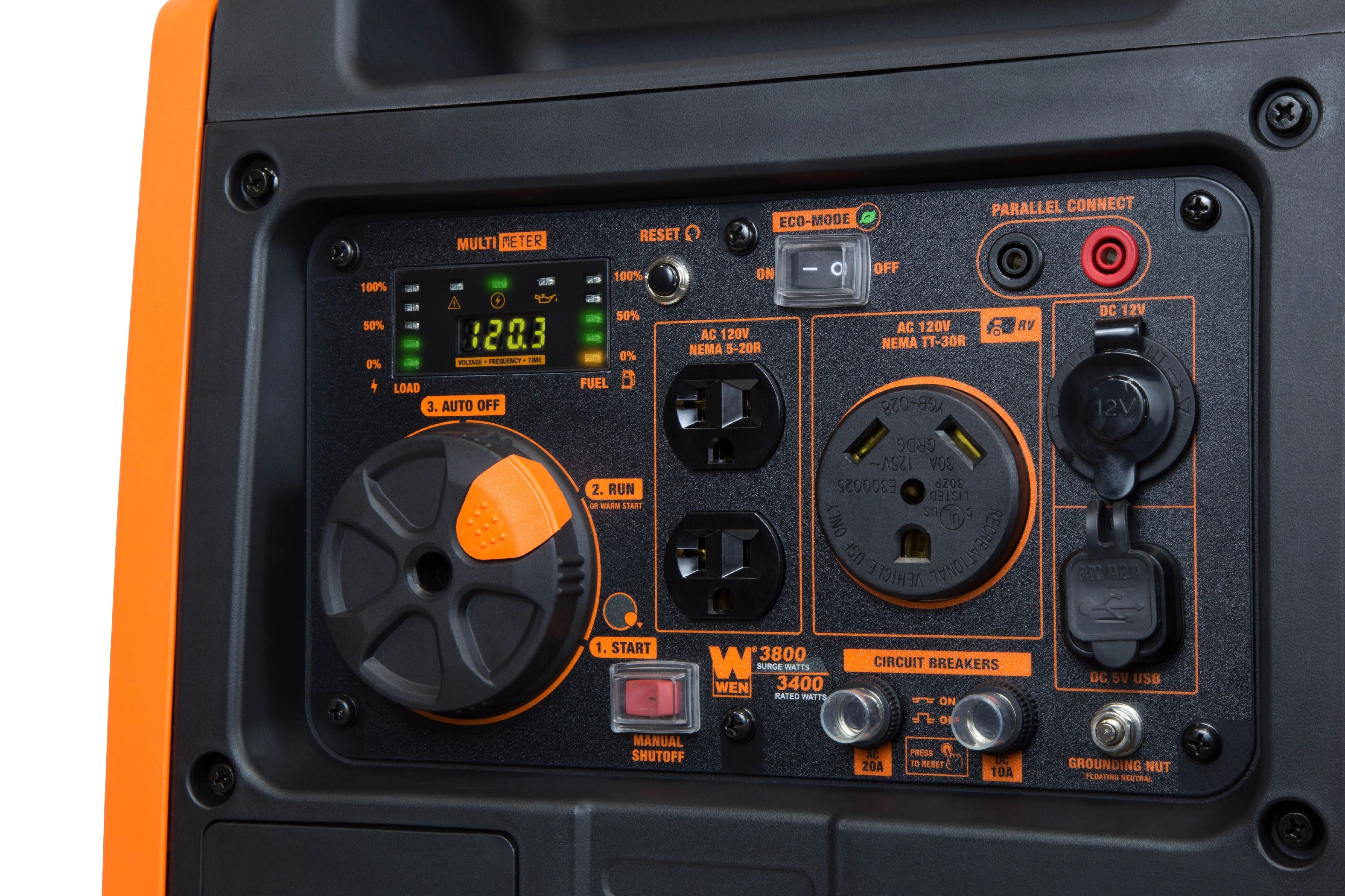 3800-Watt Portable Inverter Generator with Electric Start M125