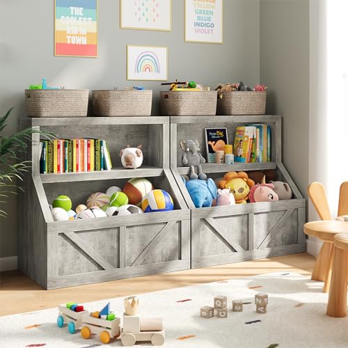 Wooden Kids Bookshelf and Toy Storage D4553