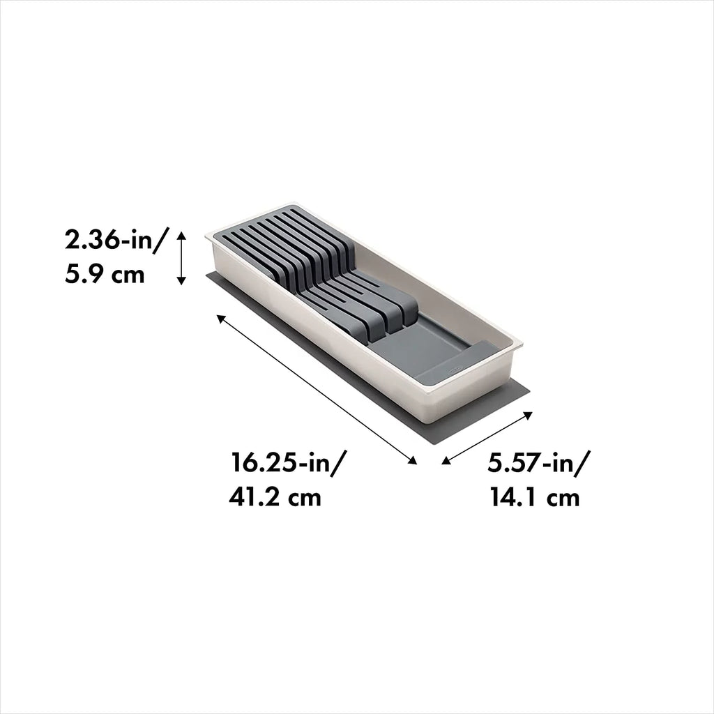 Compact Knife Drawer Organizer White B358