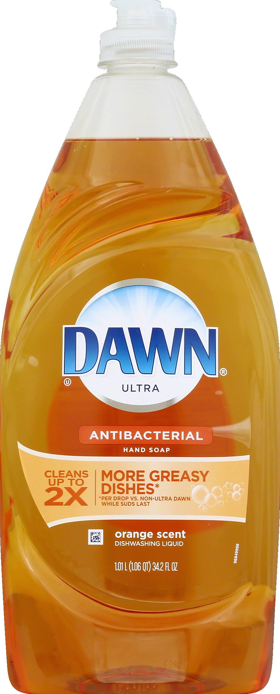 Antibacterial Orange Dish Soap, 34.2 oz M39901