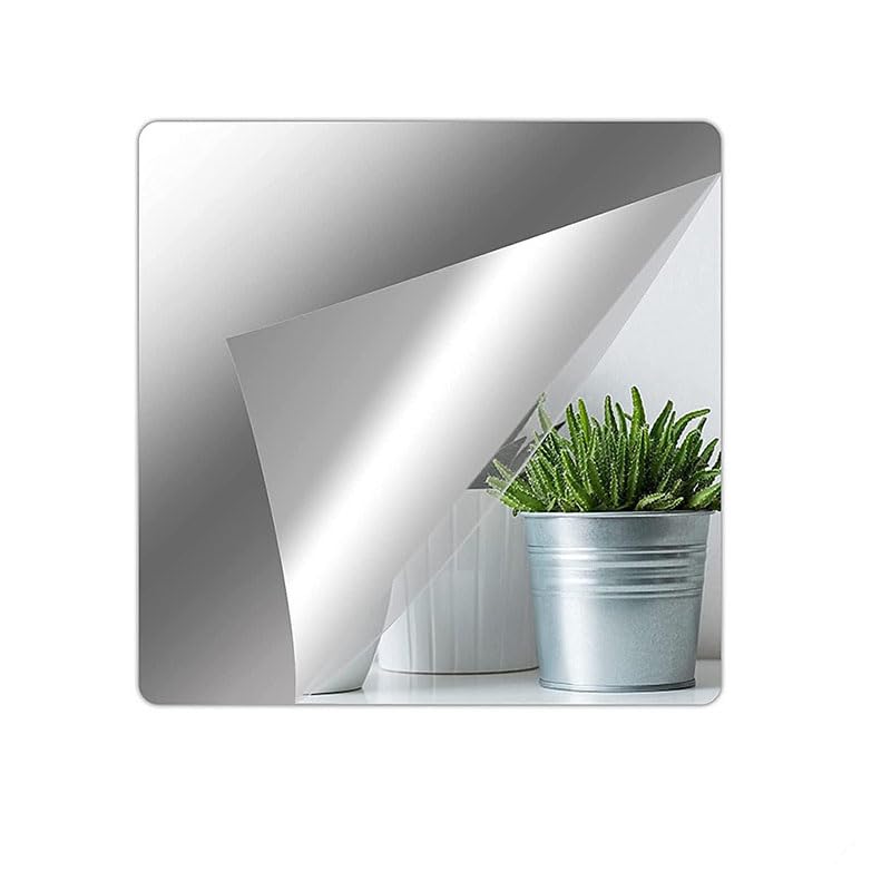 20x20cm Self Adhesive Flexible Mirror Sheet R38944