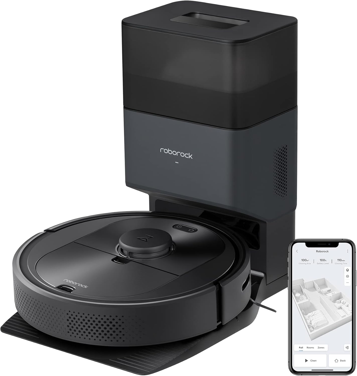 Robot Vacuum with Self-Empty Dock, 2700Pa Max Suction, 180mins Max Run-Time S85938