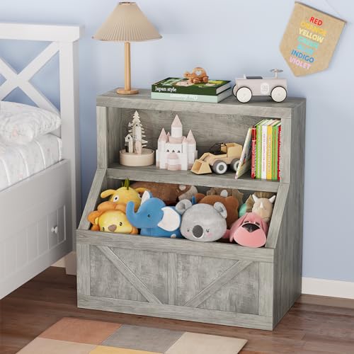 Wooden Kids Bookshelf and Toy Storage D4553