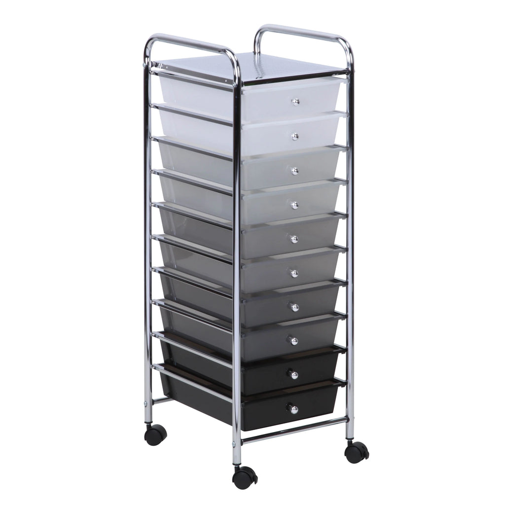 10-Drawer Multi-Color Rolling Cart A849
