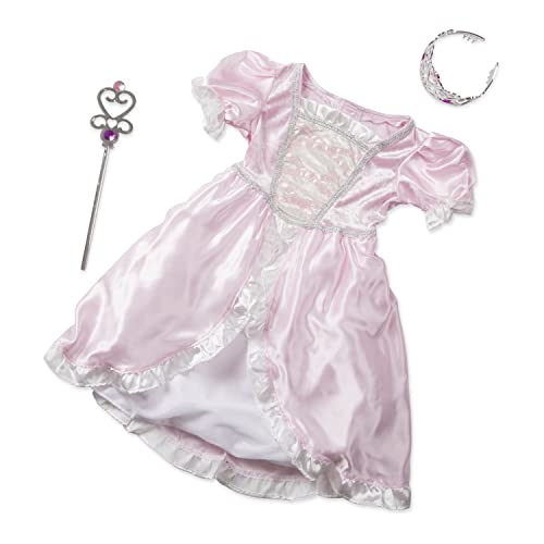 3 pcs Pink Gown Tiara Wand Costume Set X318