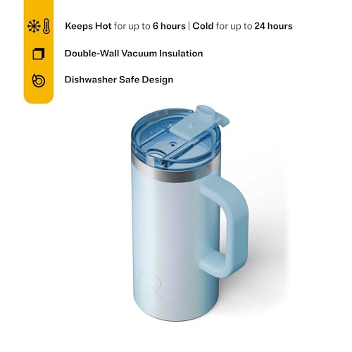 20oz Insulated Stainless Steel Travel Mug with Lid and Handle M58576