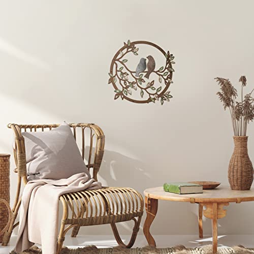 Metal Wall Art Bird on Tree Branch Bird Wall Silhouette (Black) H651915