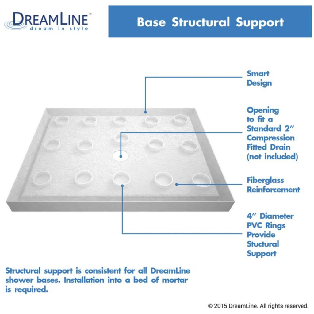 36 in. x 60 in. Single Threshold Shower Base L2161