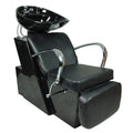 Black Ceramic Shampoo Bowl Sink Chair Y77255