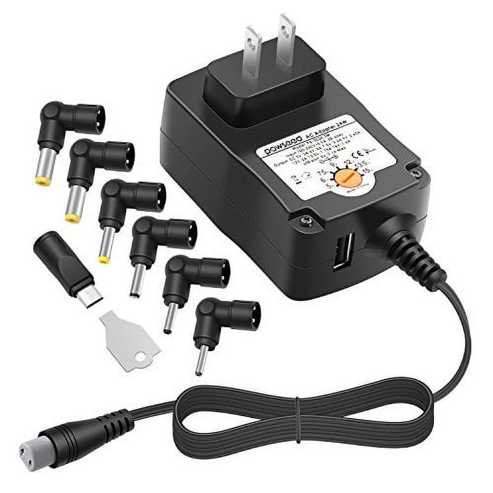24W Multi Voltage 5V 6V 7.5V 9V 12V 13.5V 15V Charger Power Supply Adapter D920