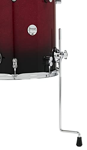 7-Piece Maple Shell Pack with Chrome Hardware Red to Black Fade E640