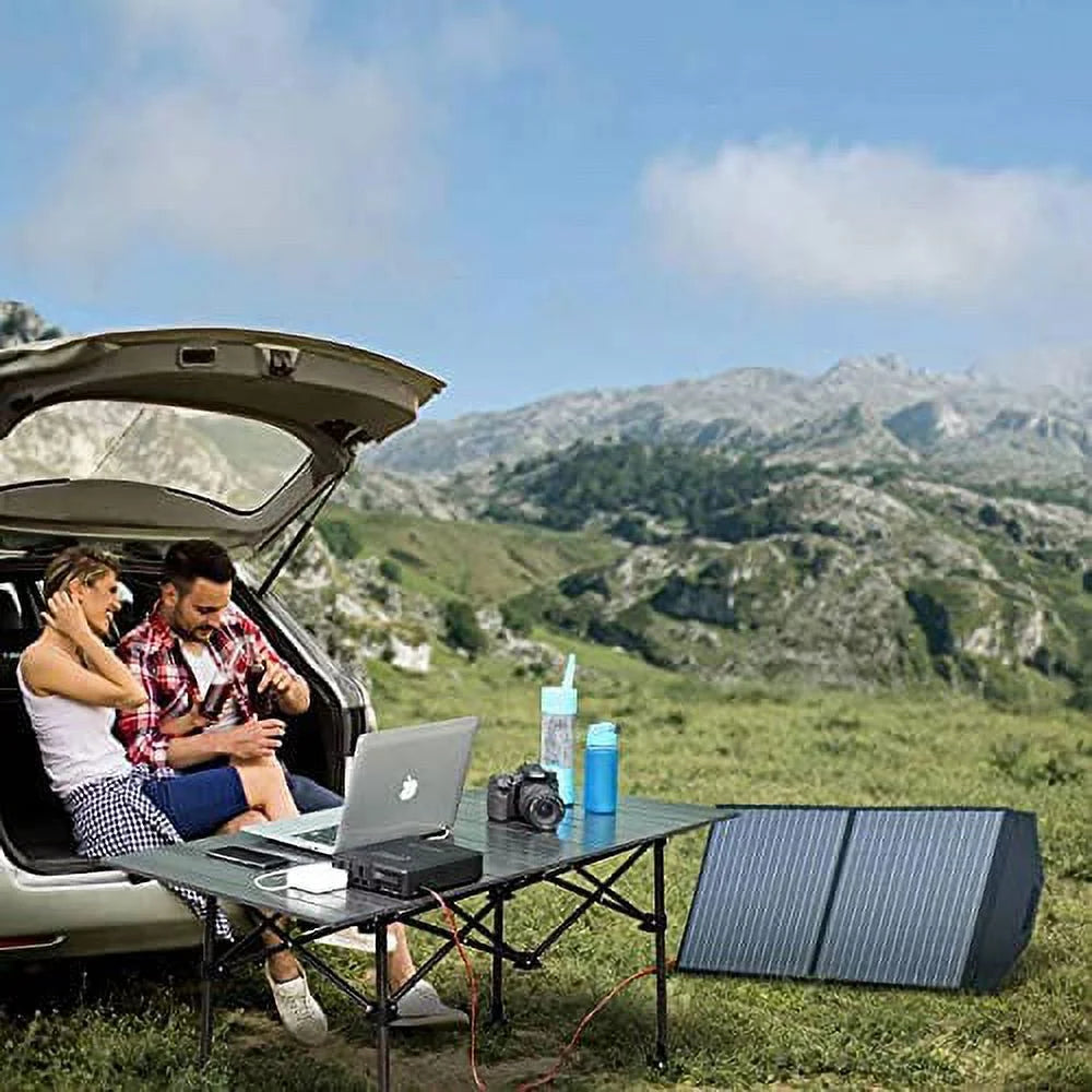 200W 154Wh Portable Power Station with 100W Foldable Solar Panel Y659982
