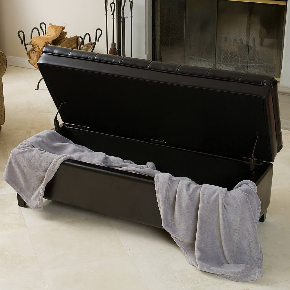 Espresso Tufted Storage Ottoman O3685