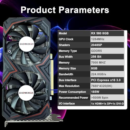 8GB GDDR5 Graphics Card with Dual Fan L570807