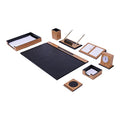 10 Pcs Black Wooden Desk Organizer Set A63454
