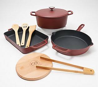 Red Cast Iron 4-pc Cookware Set C5441