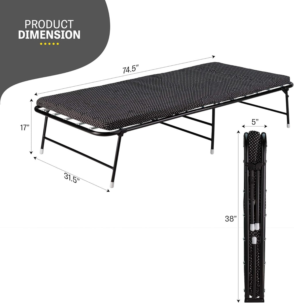 Folding Bed with Memory Foam Mattress and Carry Bag V3089