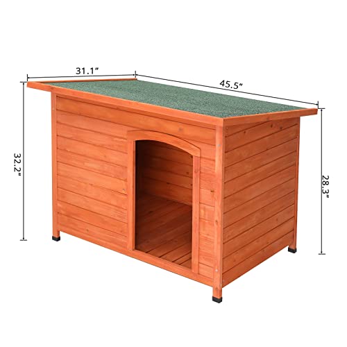 45in Outdoor Wood Dog House E473487