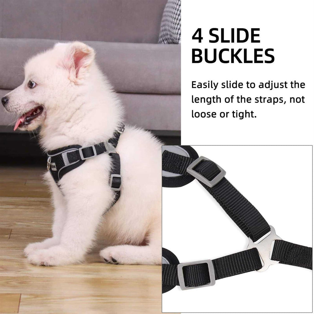 Adjustable Reflective Dog Harness with 2 Leash Clips X22782