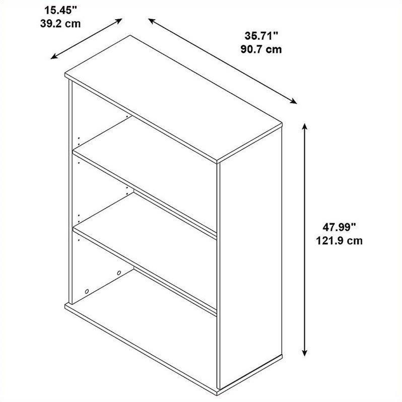 Natural Maple 3 Shelf Bookcase Y586364