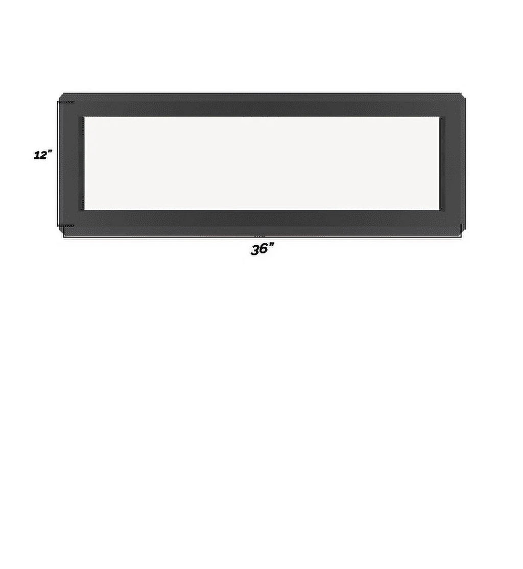 Black Vinyl Transom Window 36" x 12" Low-E Tempered Glass Argon Gas Window J31833
