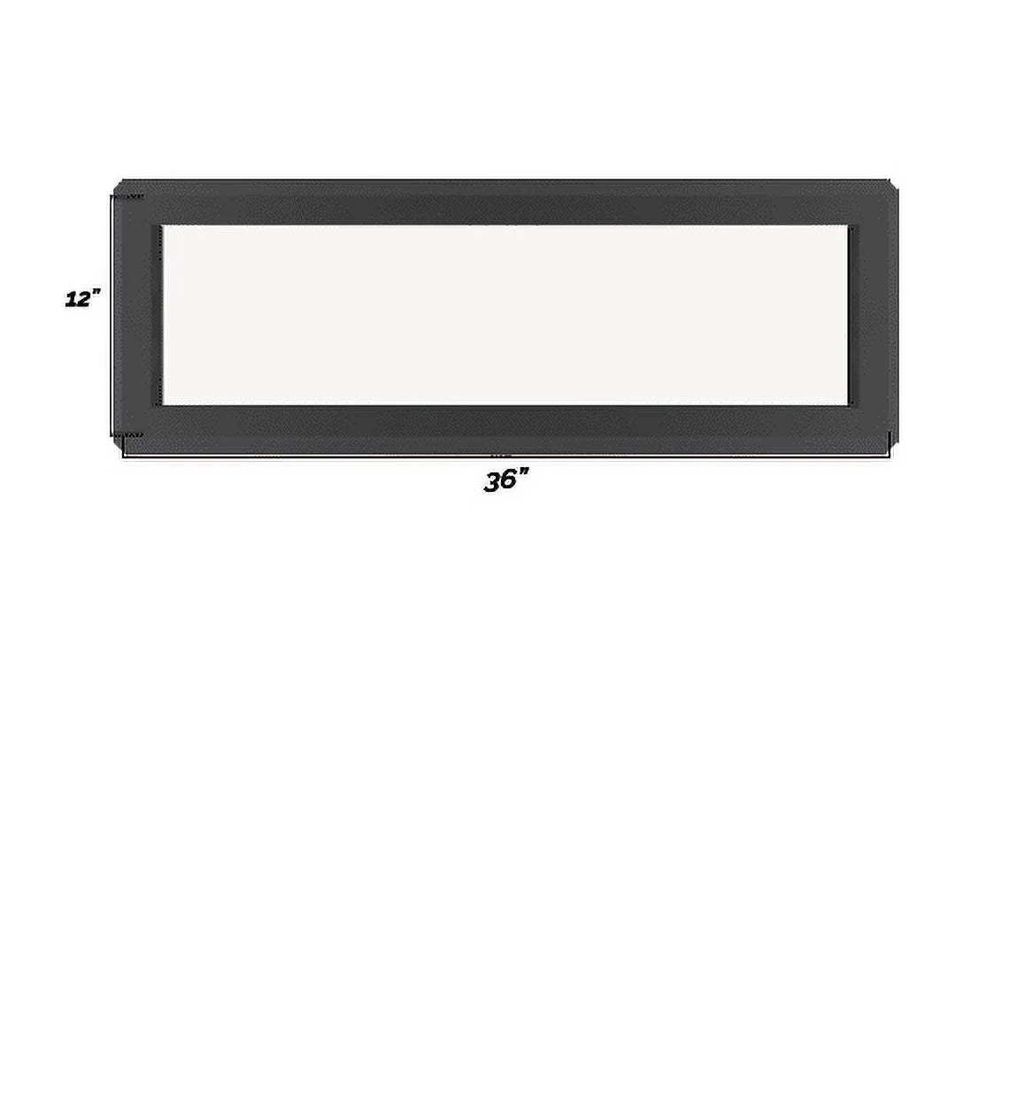 Black Vinyl Transom Window 36" x 12" Low-E Tempered Glass Argon Gas Window J31833