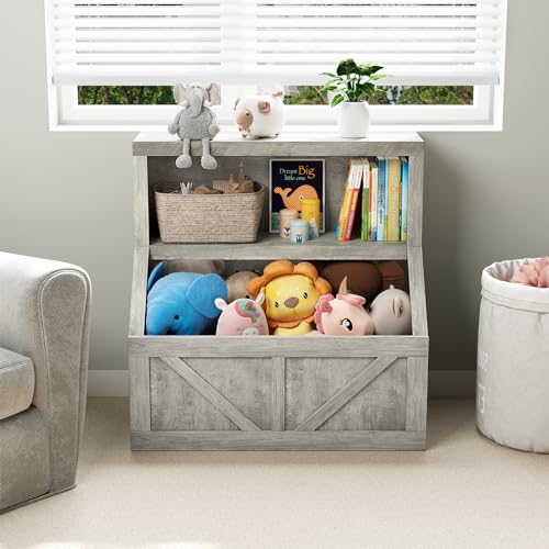 Wooden Kids Bookshelf and Toy Storage D4553