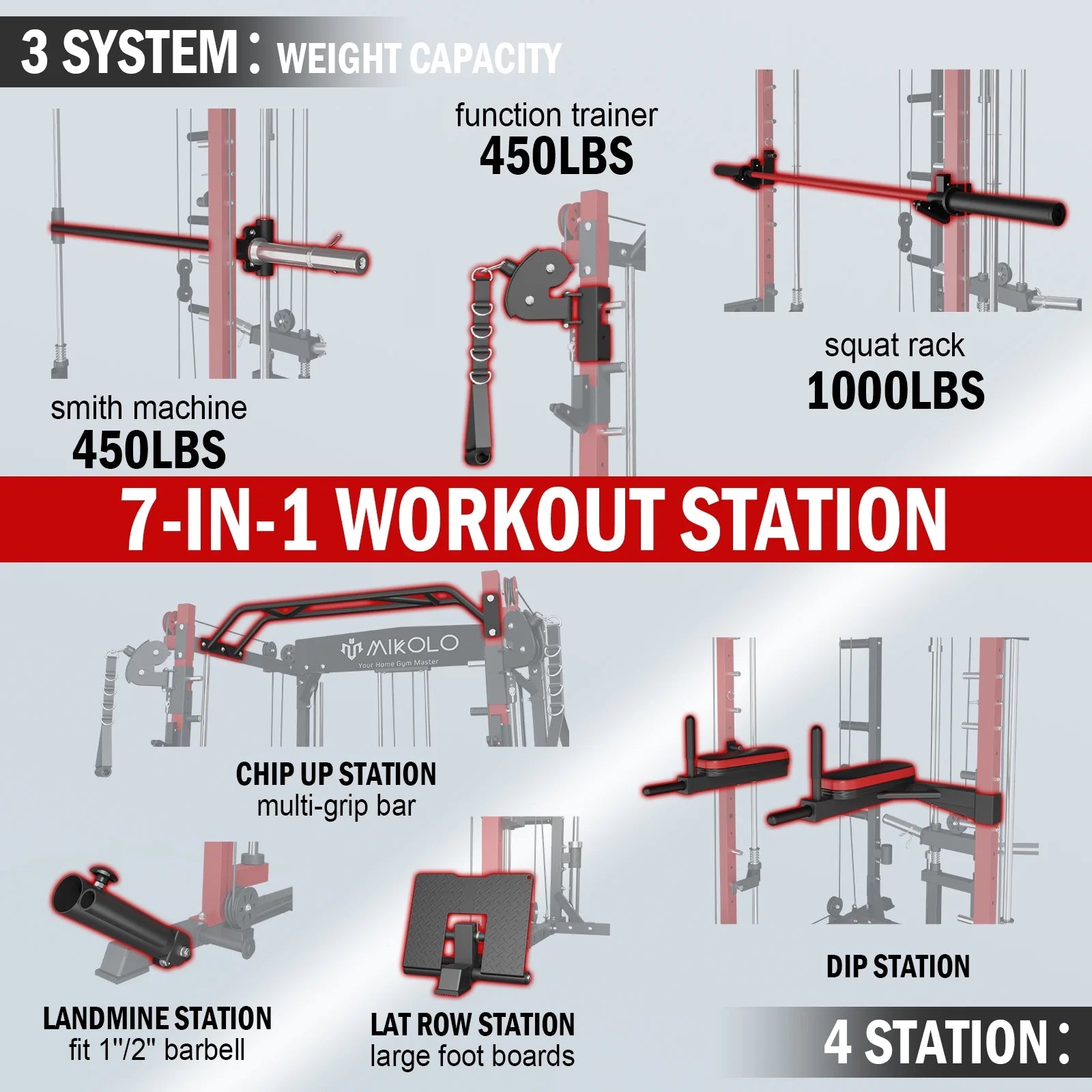 2000lbs Squat Rack with Weight Bench Combo V90134