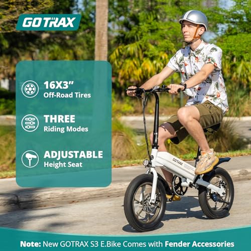 16x3.0 Fat Tire Folding Electric Bike with Removable Battery O554160